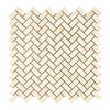 Crema Marfil Marble 5/8X1 1/4 Herringbone (Mini) Mosaic Polished-Honed