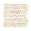 Crema Marfil Marble Bamboo Sticks (Single-Color: Crema Marfil) Mosaic Polished-Honed