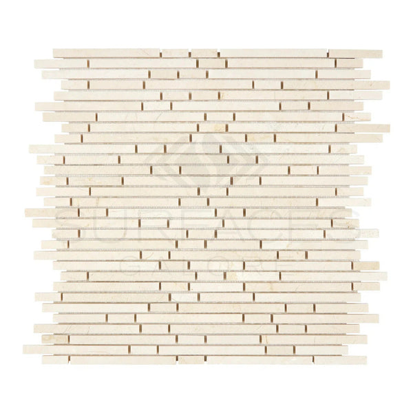 Crema Marfil Marble Bamboo Sticks (Single - Color: Crema Marfil) Mosaic Polished - Honed - SurfacesGalorePolished