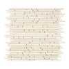 Crema Marfil Marble Bamboo Sticks (Single-Color: Crema Marfil) Mosaic Polished-Honed