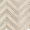 Crema Marfil Marble Chevron (LARGE) (w/ C. Marfil) Mosaic Polished - Honed - SurfacesGalorePolished