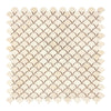 Crema Marfil Marble FAN (Raindrop) Mosaic Polished-Honed