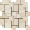 Crema Marfil Marble Mini-Versailles Pattern Mosaic Polished-Honed