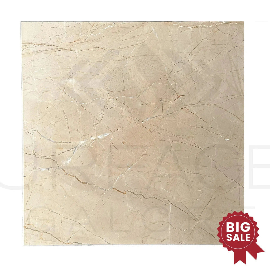 Dark Beige / Cream / Brown Marble 12X12 Polished Tile 310 Sq.Ft. - Discounted, Marble/Travertine Clearance Sale - SurfacesGalore