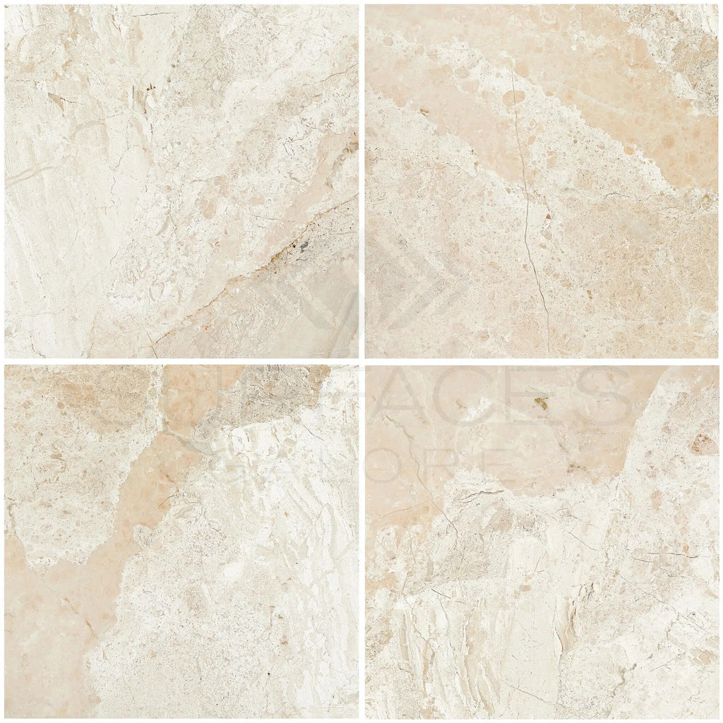 Diano Royal (Queen Beige) Marble 18X18 Tile Polished - Honed - SurfacesGalorePolished