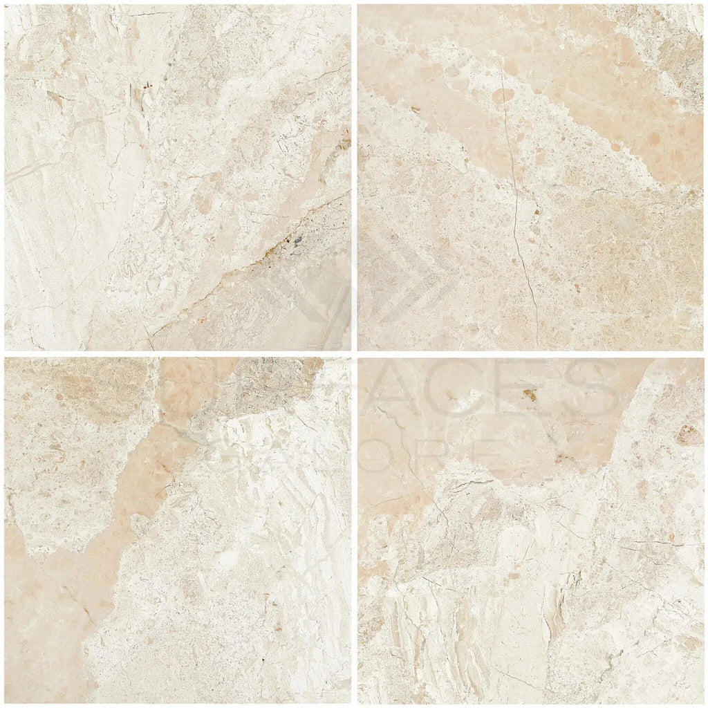 Diano Royal (Queen Beige) Marble 24X24 Tile Polished-Honed