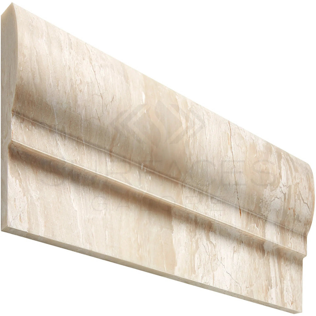 Diano Royal (Queen Beige) Marble 2X12 OG - 1 (Single - Step Chair Rail Trim) Liner Polished - Honed - SurfacesGalorePolished