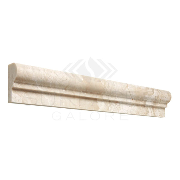 Diano Royal (Queen Beige) Marble 2X12 OG - 1 (Single - Step Chair Rail Trim) Liner Polished - Honed - SurfacesGalorePolished