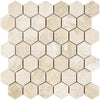 Diano Royal (Queen Beige) Marble 2X2 Hexagon Mosaic Polished - SurfacesGalore