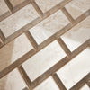 Diano Royal (Queen Beige) Marble 2X4 Deep - Beveled Brick Mosaic Polished - SurfacesGalore