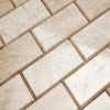 Diano Royal (Queen Beige) Marble 2X4 Pillowed Brick Mosaic Polished - SurfacesGalore