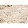 Diano Royal (Queen Beige) Marble 2X6 Brick Mosaic Split-Faced