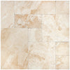 Diano Royal (Queen Beige) Marble 4 pcs Versailles Pattern/French Pattern Set Tumbled