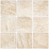 Diano Royal (Queen Beige) Marble 4X4 Tile Tumbled - SurfacesGalore