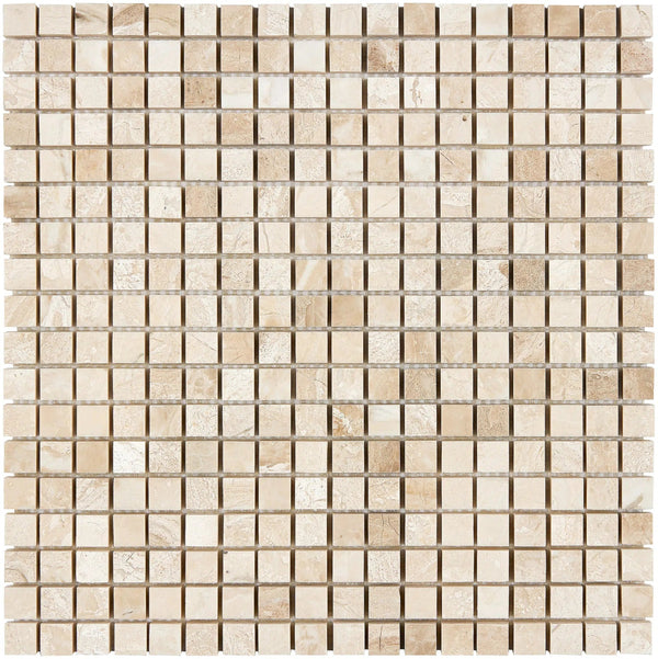 Diano Royal (Queen Beige) Marble 5/8X5/8 Mosaic Polished