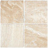 Diano Royal (Queen Beige) Marble 6X6 Tile Tumbled - SurfacesGalore