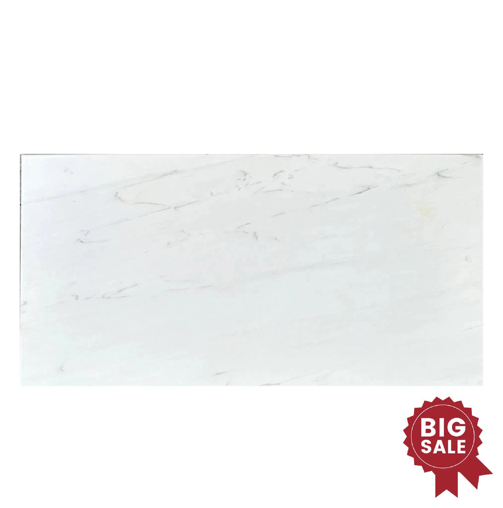 Dolomite Classic White Marble (Snow White) Classic Quality 12X24 Polished Tile 120 Sq.Ft. - Discounted, Marble/Travertine Clearance Sale - SurfacesGalore