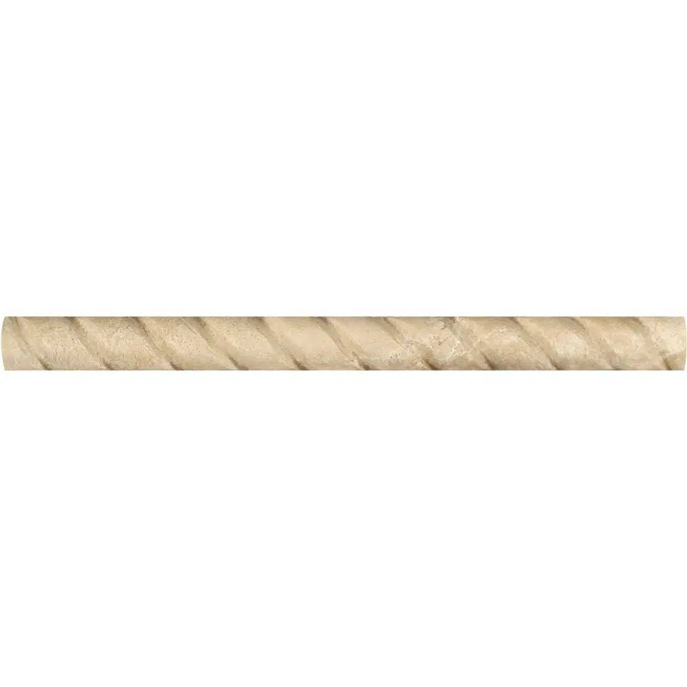 Durango/Paredon (Mexican) 1X12 Rope Trim Liner Travertine Honed - SurfacesGalore