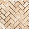 Durango/Paredon (Mexican) 1X2 Herringbone Mosaic Travertine Tumbled - SurfacesGalore