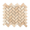 Durango/Paredon (Mexican) 1X2 Herringbone Mosaic Travertine Tumbled