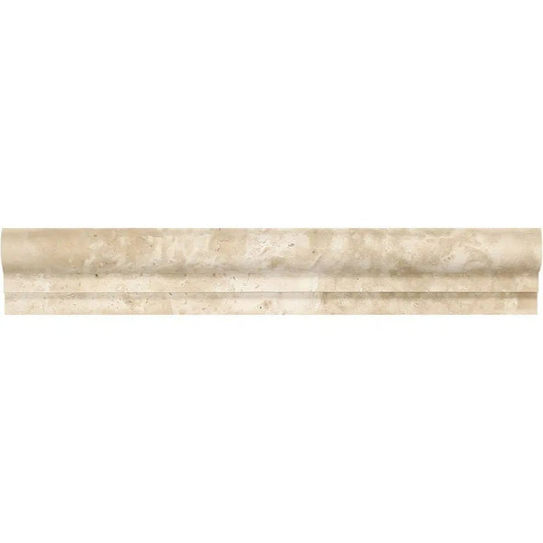 Durango/Paredon (Mexican) 2X12 OG - 1 (Single - step Chair Rail Trim) Liner Travertine Honed - SurfacesGalore