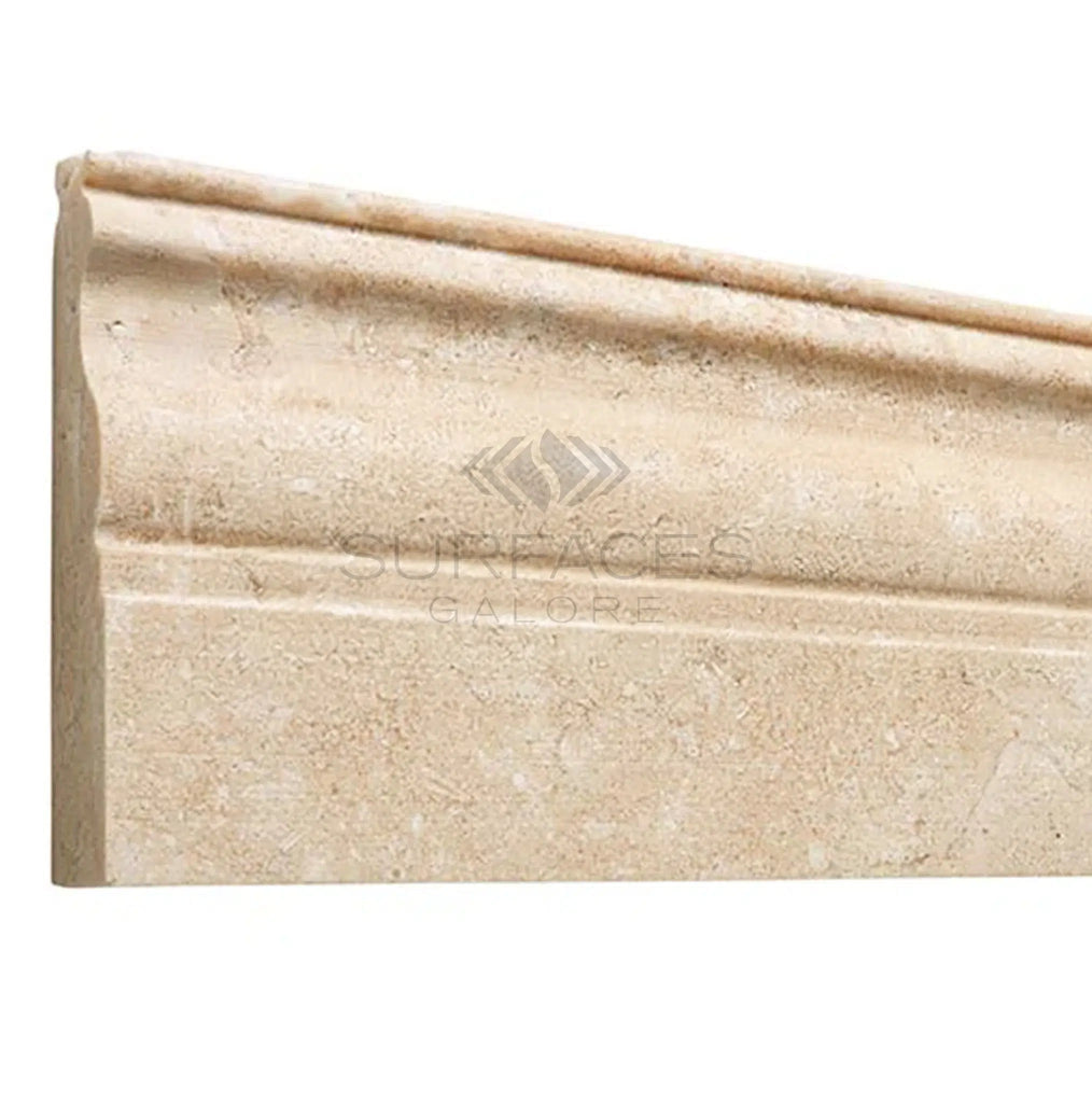 Durango/Paredon (Mexican) 4X12 Baseboard Trim Liner Travertine Honed - SurfacesGalore