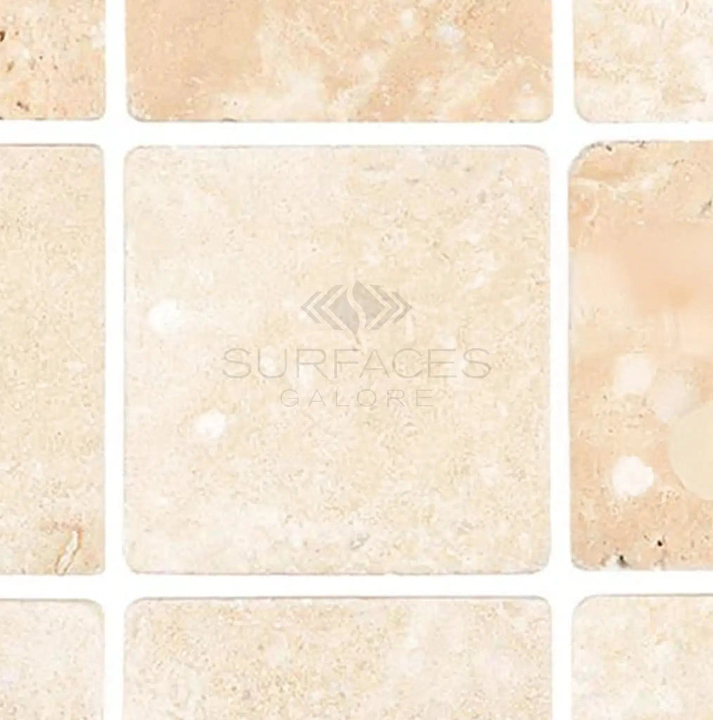 Durango/Paredon (Mexican) 4X4 Travertine Tumbled