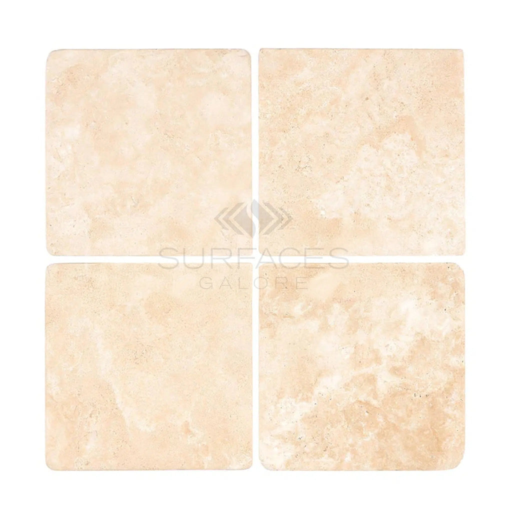 Durango/Paredon (Mexican) 6X6 Travertine Filled and Honed - SurfacesGalore