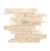 Durango/Paredon (Mexican) Random Strip (Manhattan / Waterfall) Mosaic Travertine Honed - SurfacesGalore