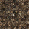 Emperador Dark Marble 1X1 Mosaic Tumbled