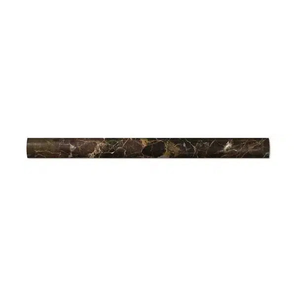 Emperador Dark Marble 1X12 Quarter-Round Trim Liner Polished