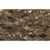 Emperador Dark Marble 1X2 Diamond / Rhomboid Mosaic Polished