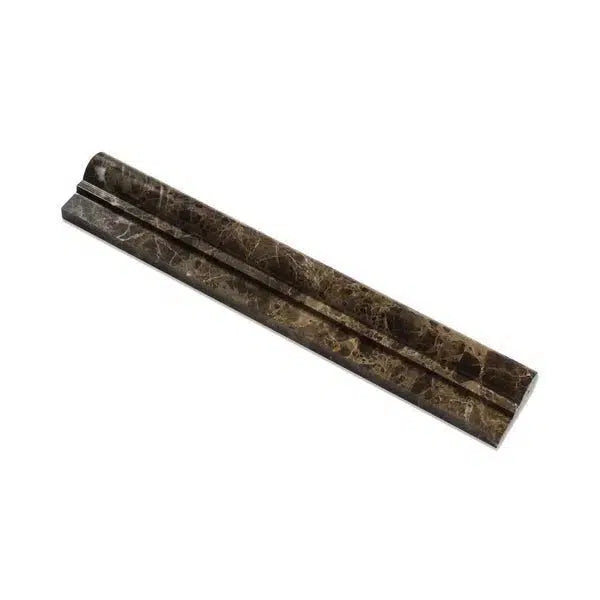 Emperador Dark Marble 2X12 OG-1 (Single-step Chair Rail Trim) Liner Polished