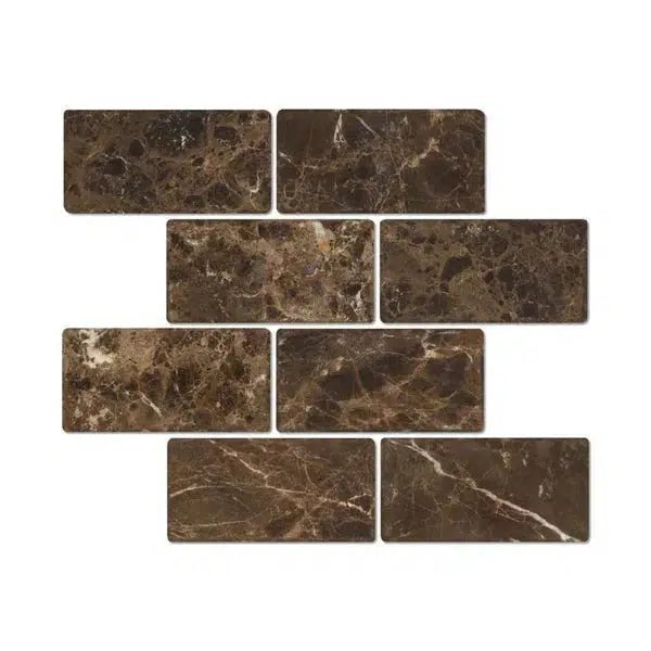 Emperador Dark Marble 3X6 Tumbled