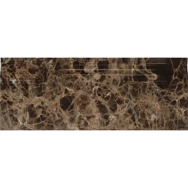 Emperador Dark Marble 4 3/4X12 Baseboard Trim Liner Polished