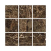 Emperador Dark Marble 4X4 Tumbled