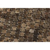 Emperador Dark Marble Penny-Round Mosaic Polished