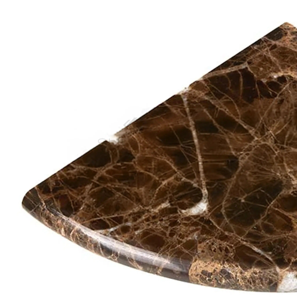 Emperador Dark Marble Shower Corner Shelf - SurfacesGalore9" X 9" X 3/4" - 1/4 RoundPolished Both Sides