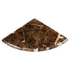 Emperador Dark Marble Shower Corner Shelf - SurfacesGalore9" X 9" X 3/4" - 1/4 RoundPolished Both Sides