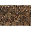 Emperador Dark Premium Marble 2X2 Hexagon Mosaic Tumbled - SurfacesGalore