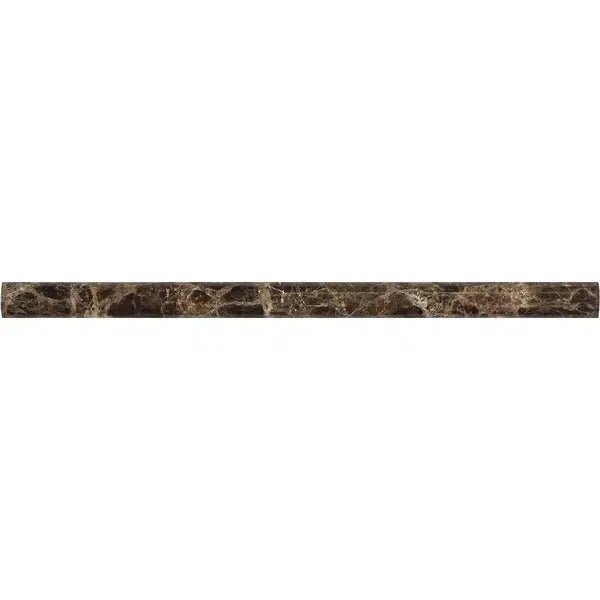 Emperador Dark Premium Marble 3/4X12 Bullnose Liner Polished - SurfacesGalore