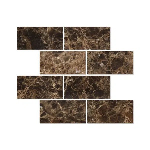 Emperador Dark Premium Marble 3X6 Polished - SurfacesGalore