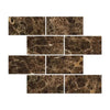 Emperador Dark Premium Marble 4X12 Polished - SurfacesGalore