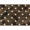 Emperador Dark Premium Marble Basketweave w/ Crema Marfil Dots Mosaic Polished - SurfacesGalore