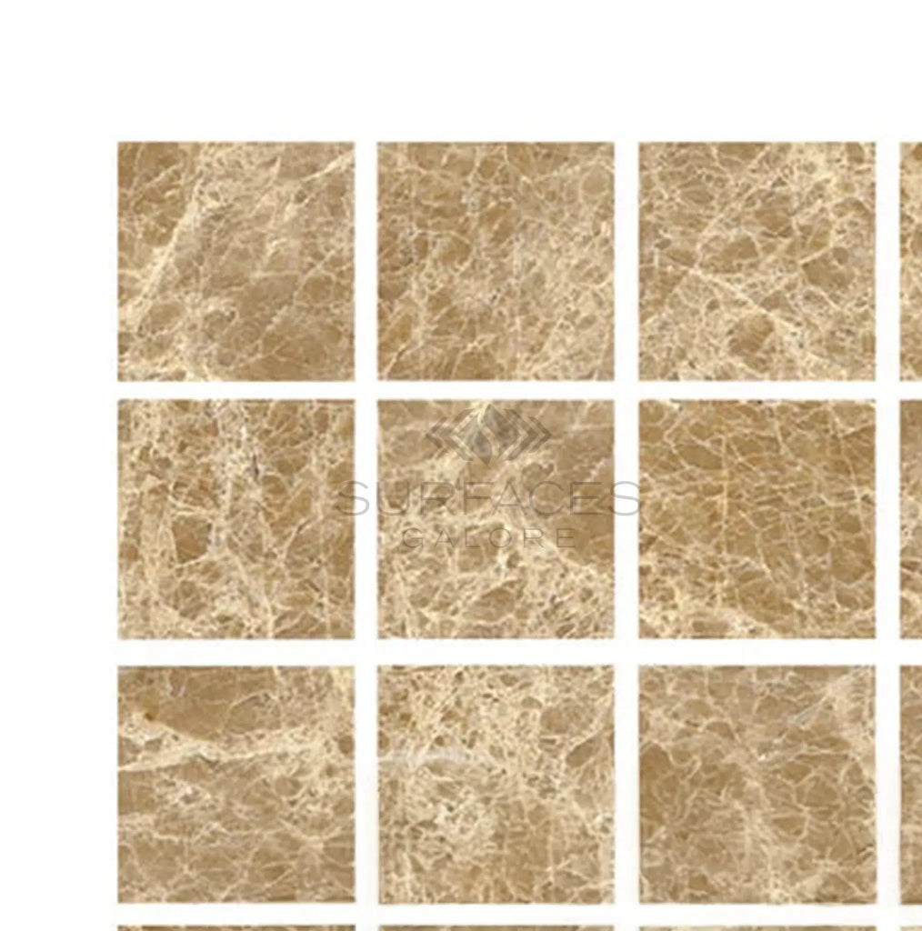 Emperador Light 2X2 Mosaic Marble Polished