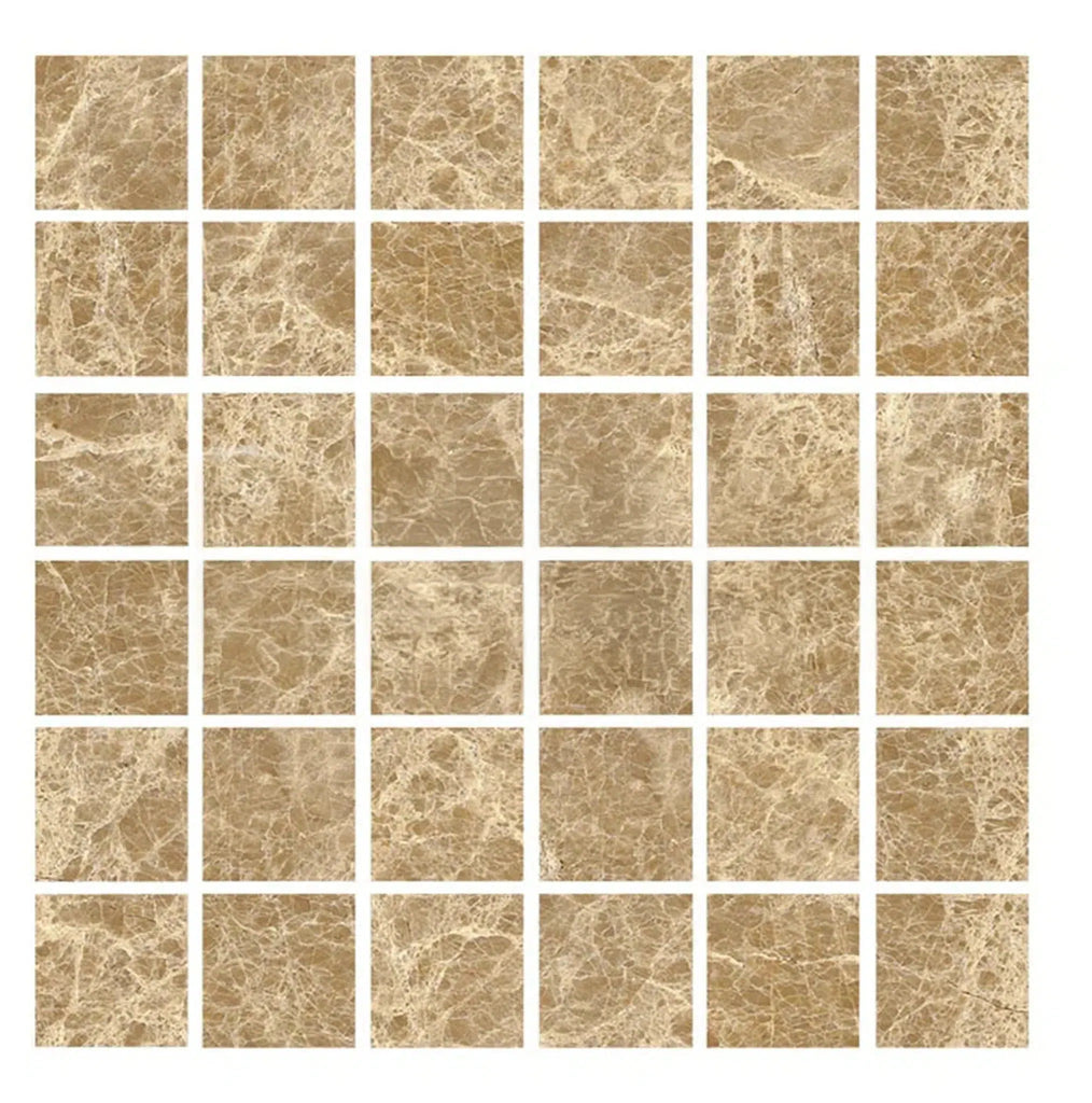 Emperador Light 2X2 Mosaic Marble Polished