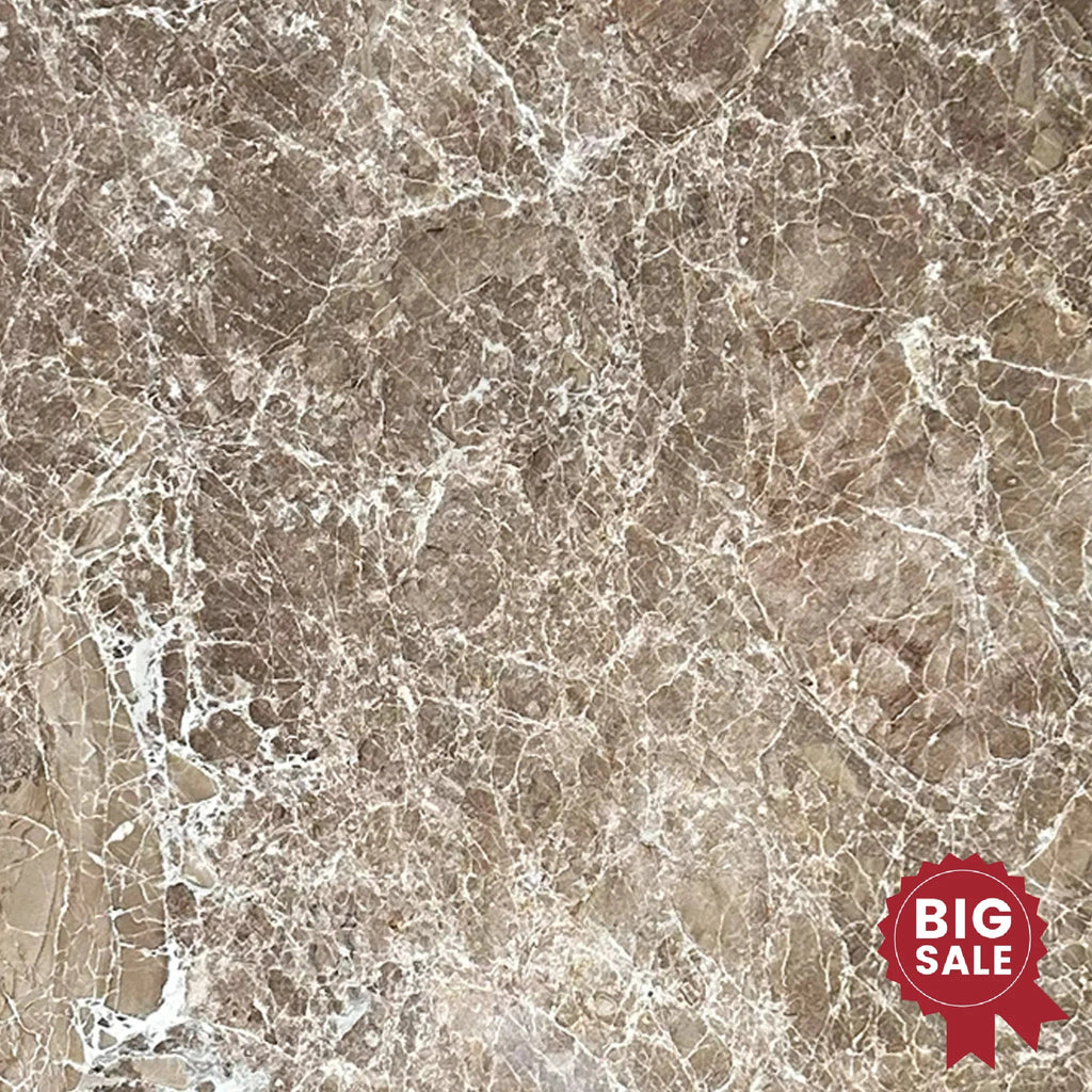 Emperador Light Marble 12X24 Polished Tile 150 Sq.Ft. - Discounted, Marble/Travertine Clearance Sale - SurfacesGalore