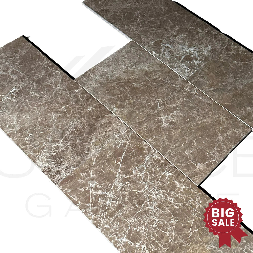 Emperador Light Marble 12X24 Polished Tile 150 Sq.Ft. - Discounted, Marble/Travertine Clearance Sale - SurfacesGalore