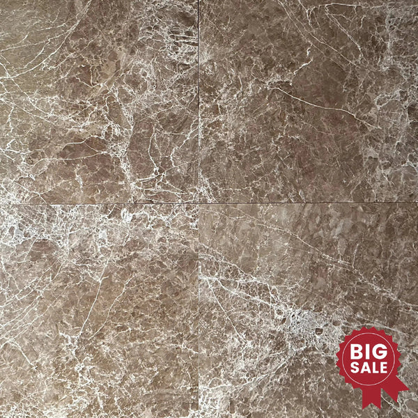 Emperador Light Marble 24X24 Polished Tile 224 Sq.Ft. - Discounted, Marble/Travertine Clearance Sale - SurfacesGalore