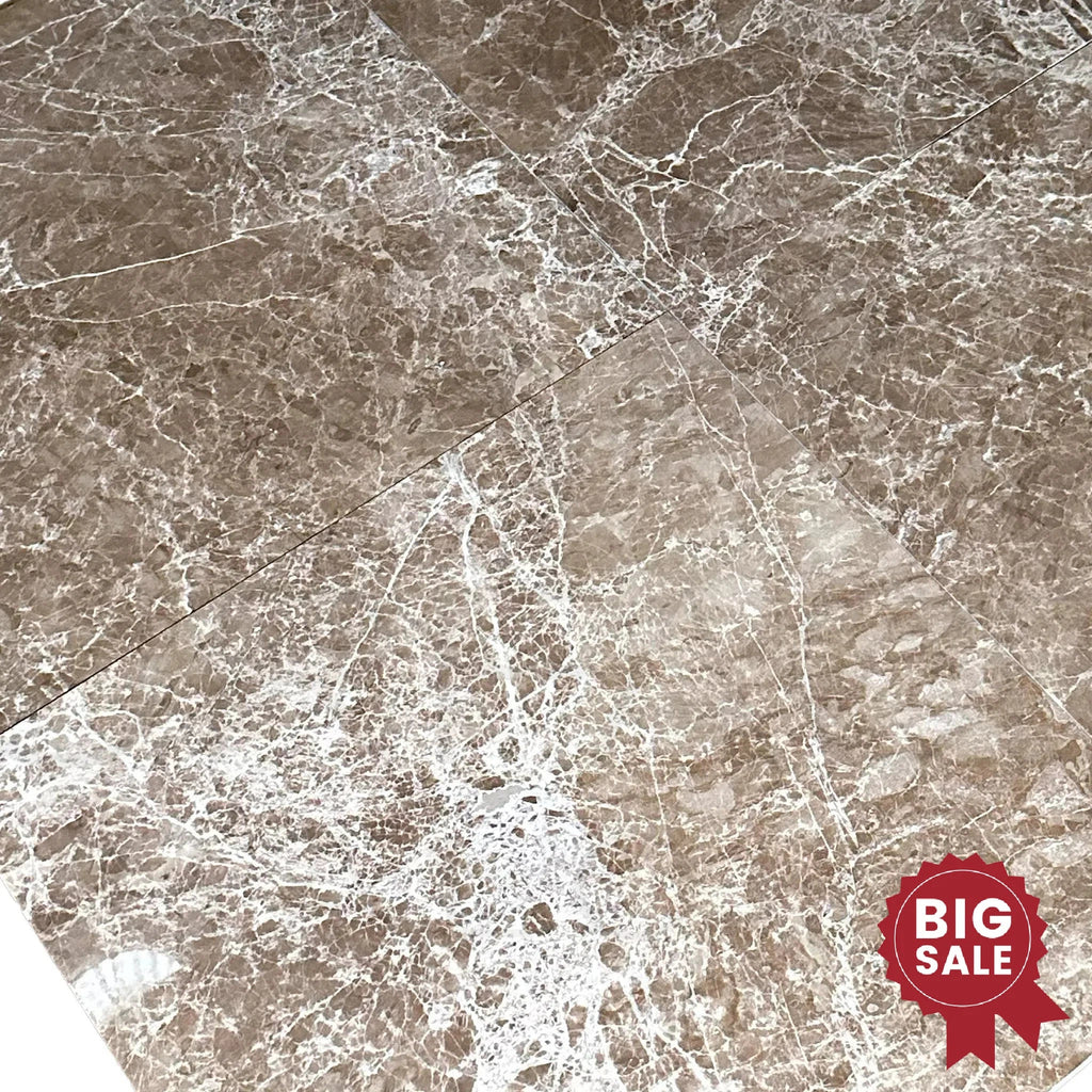 Emperador Light Marble 24X24 Polished Tile 224 Sq.Ft. - Discounted, Marble/Travertine Clearance Sale - SurfacesGalore